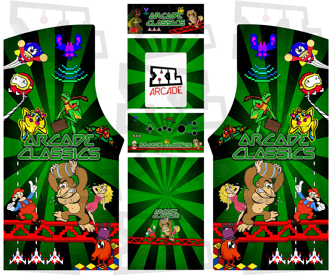 Arcade Classics Complete Art Kit for Ms Pac-Man Style Cabinet