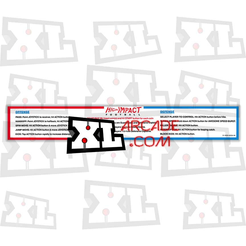 High Impact Football Instruction Card