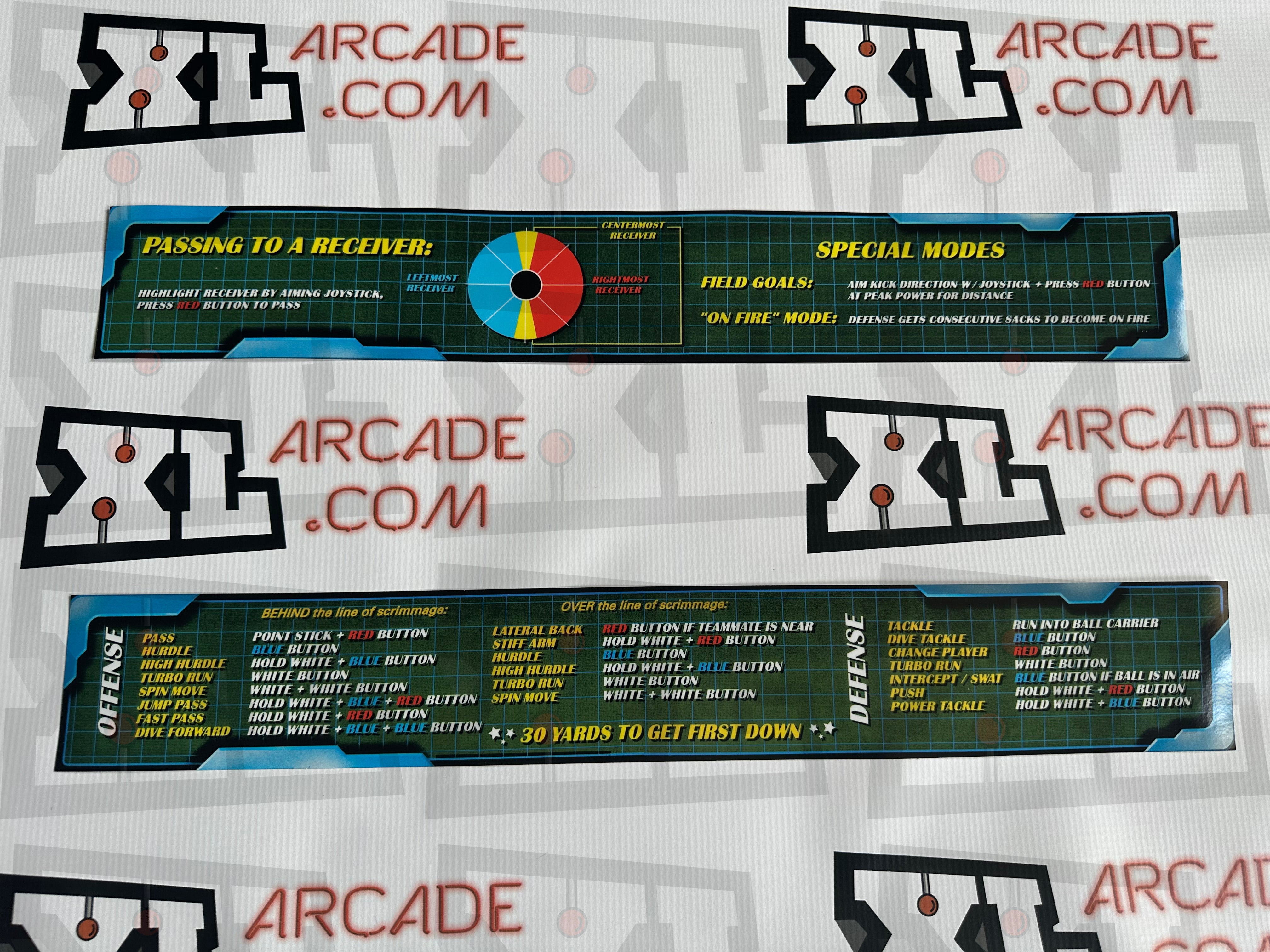 Cartes d'instructions NFL Blitz