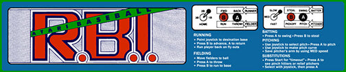 Carte d'instructions de baseball RBI