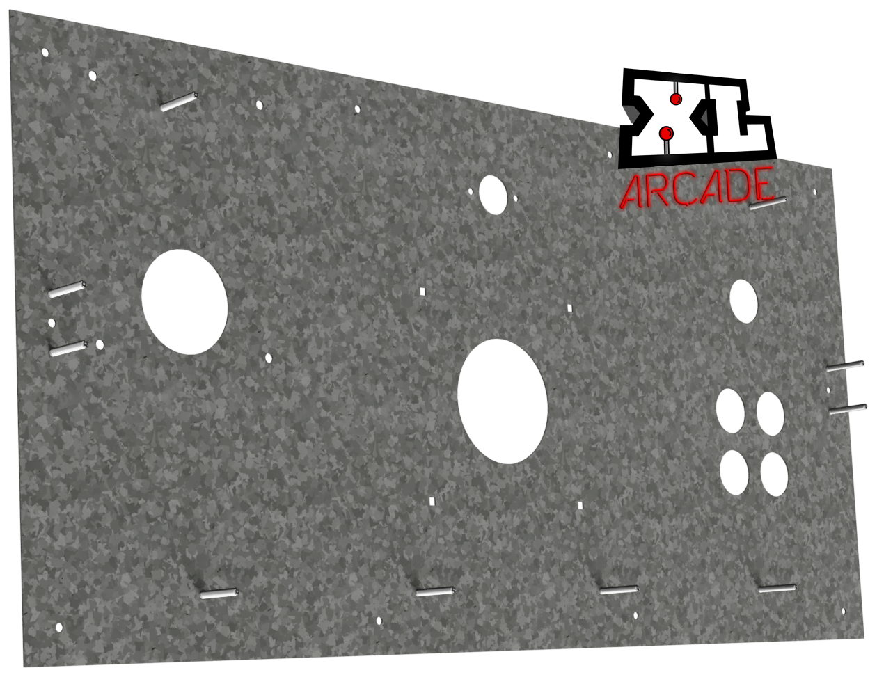 Panneau de contrôle en métal du jeu Skins