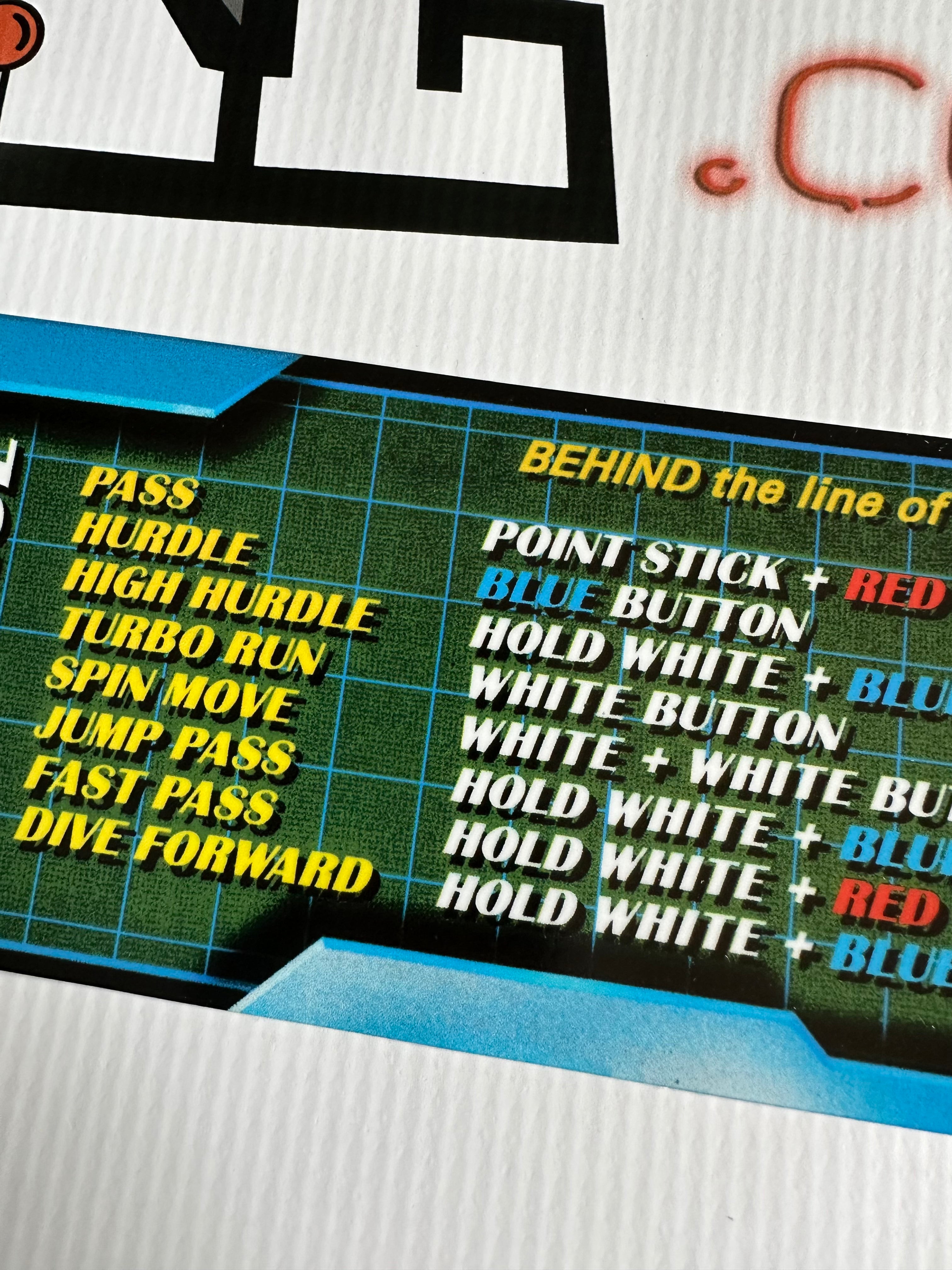 Cartes d'instructions NFL Blitz