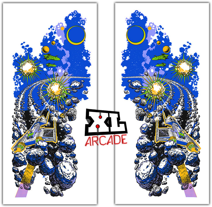 Arte lateral de lujo de asteroides