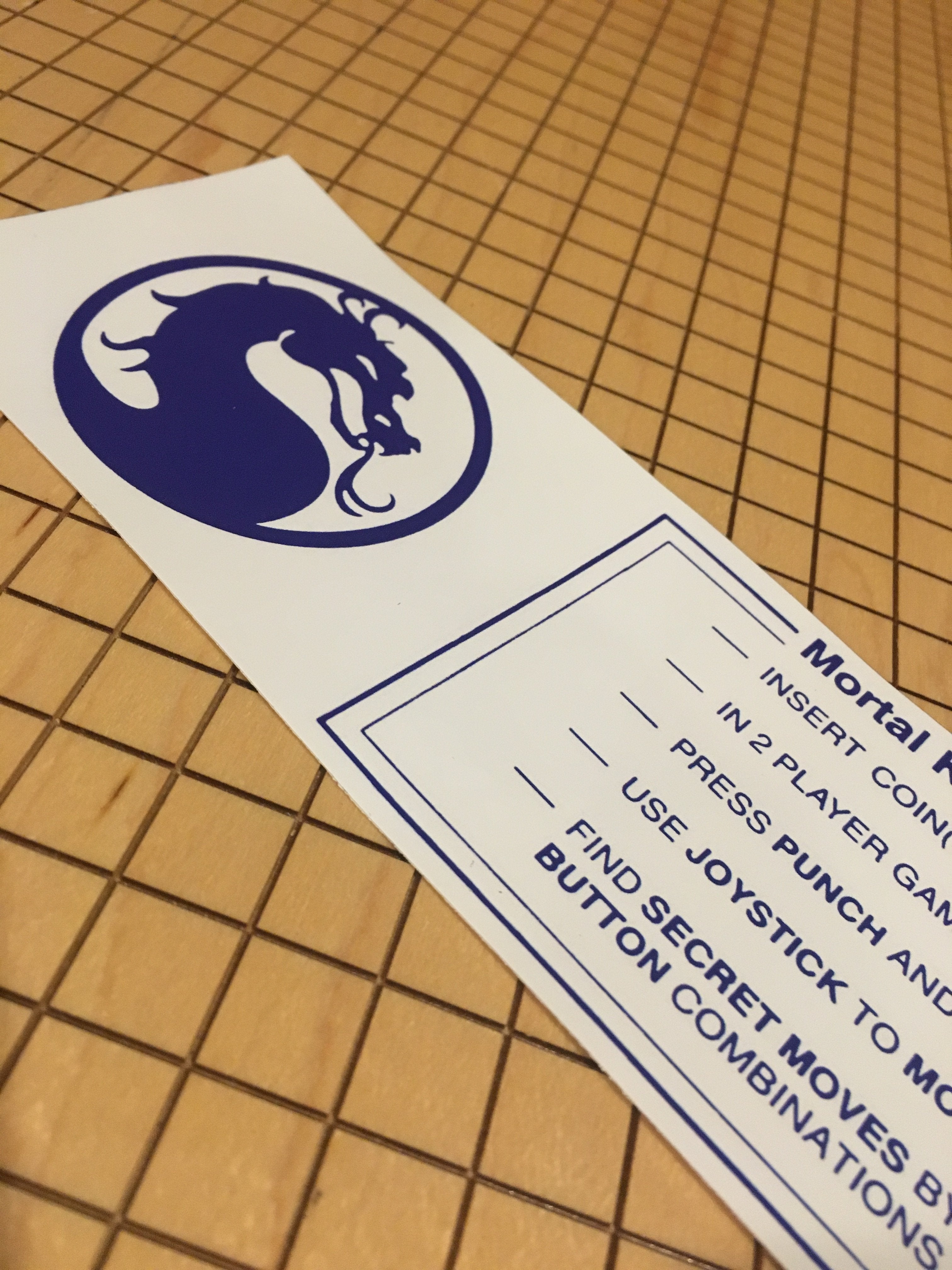 Tarjeta de instrucciones de Mortal Kombat 2