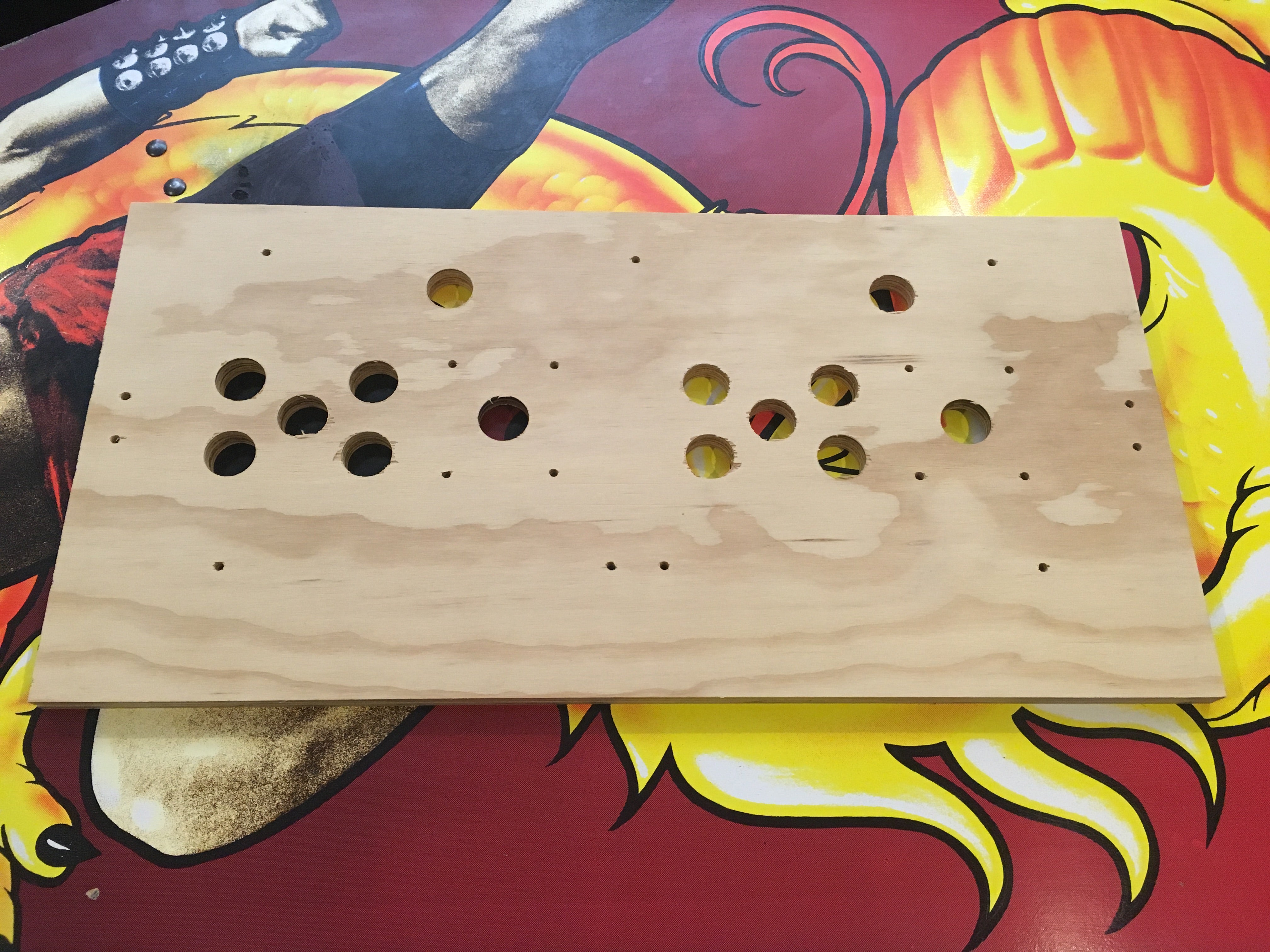 Panneau de commande en bois de Mortal Kombat