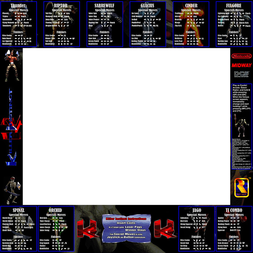 Killer Instinct Move List Bezel
