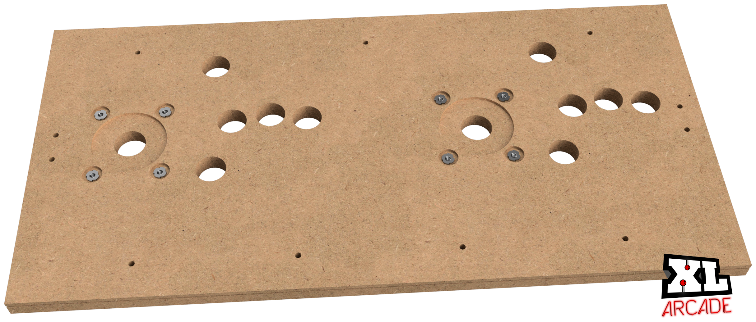 Panel de control de madera de maza
