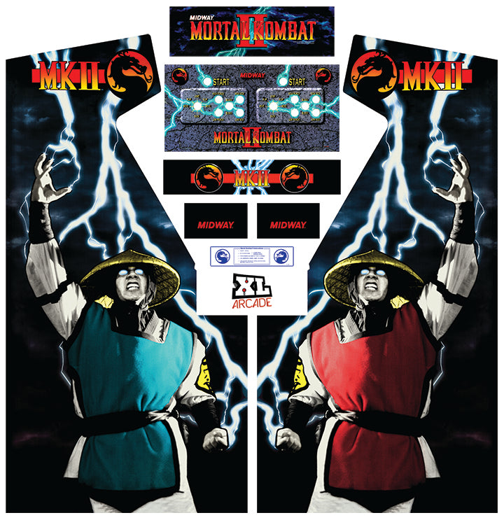 Kit de arte completo de Mortal Kombat 2 Player 2 Red Raiden