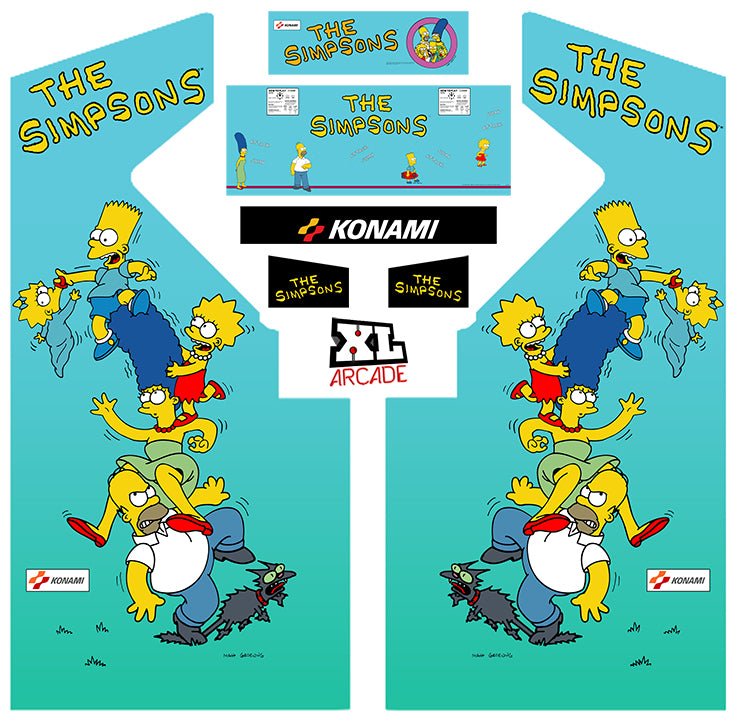 Kit de arte completo de Los Simpson con degradado