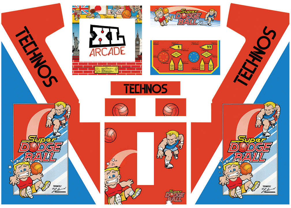 Kit de arte completo Super Dodge Ball