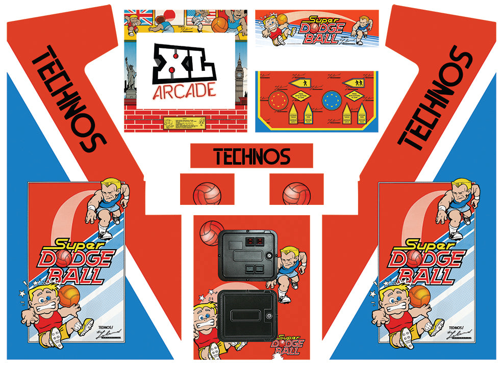 Kit de arte completo Super Dodge Ball