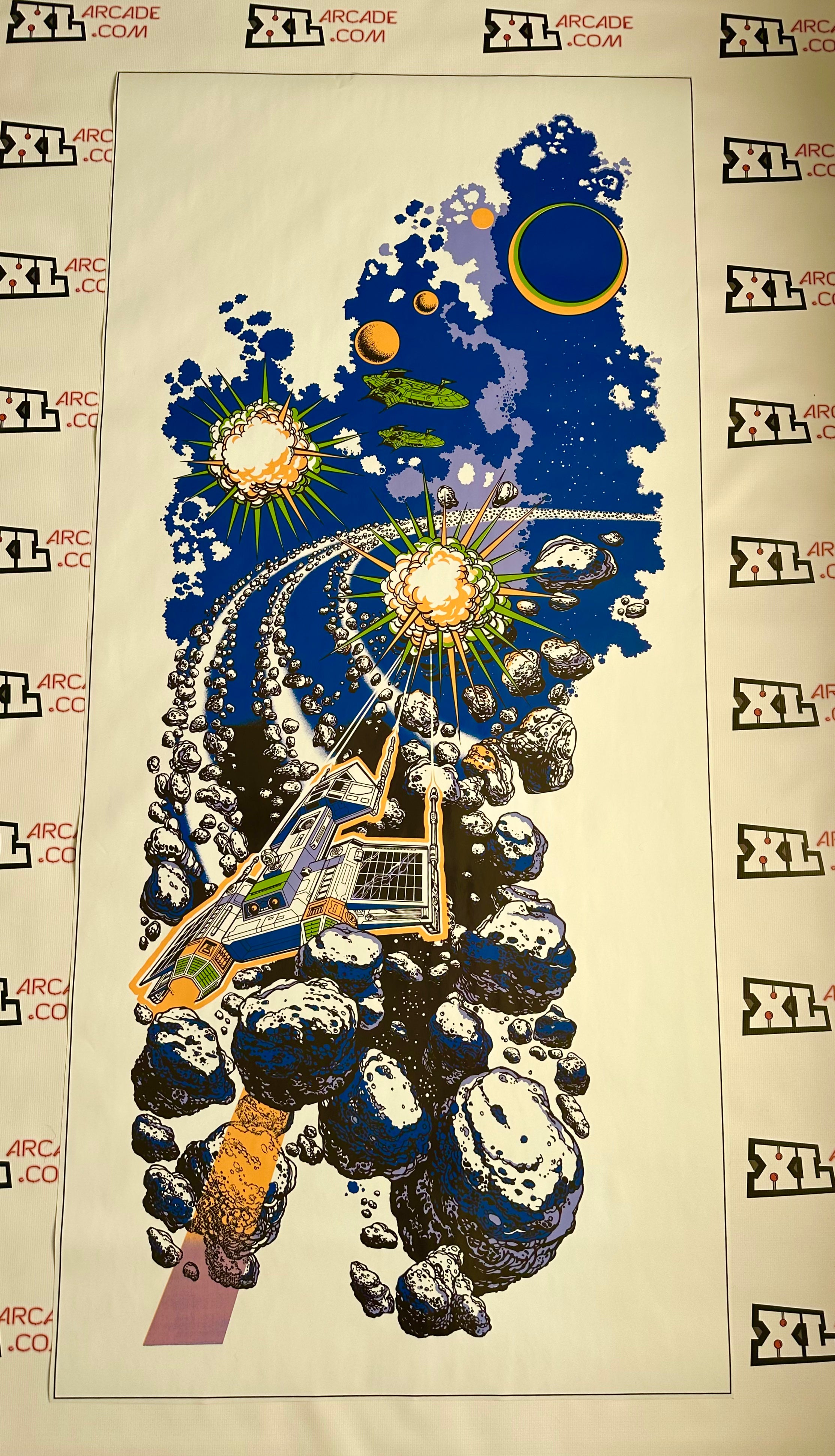 Arte lateral de lujo de asteroides