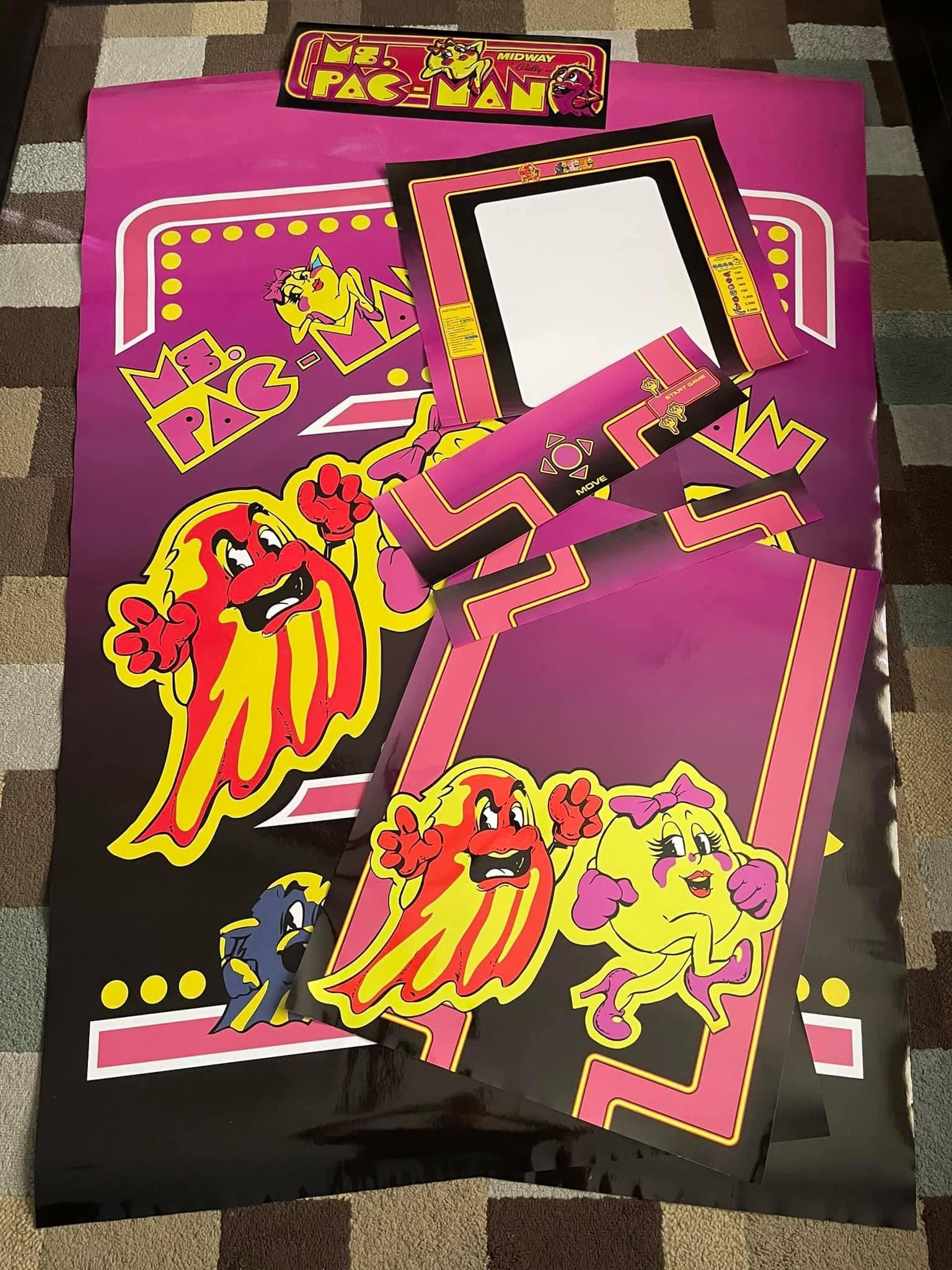 Ms Pac-Man Pinky Complete Art Kit