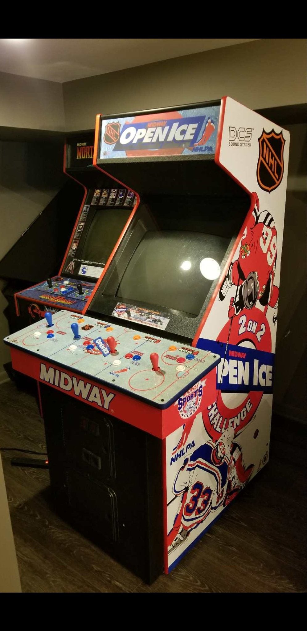 Arte lateral de hielo abierto de la NHL