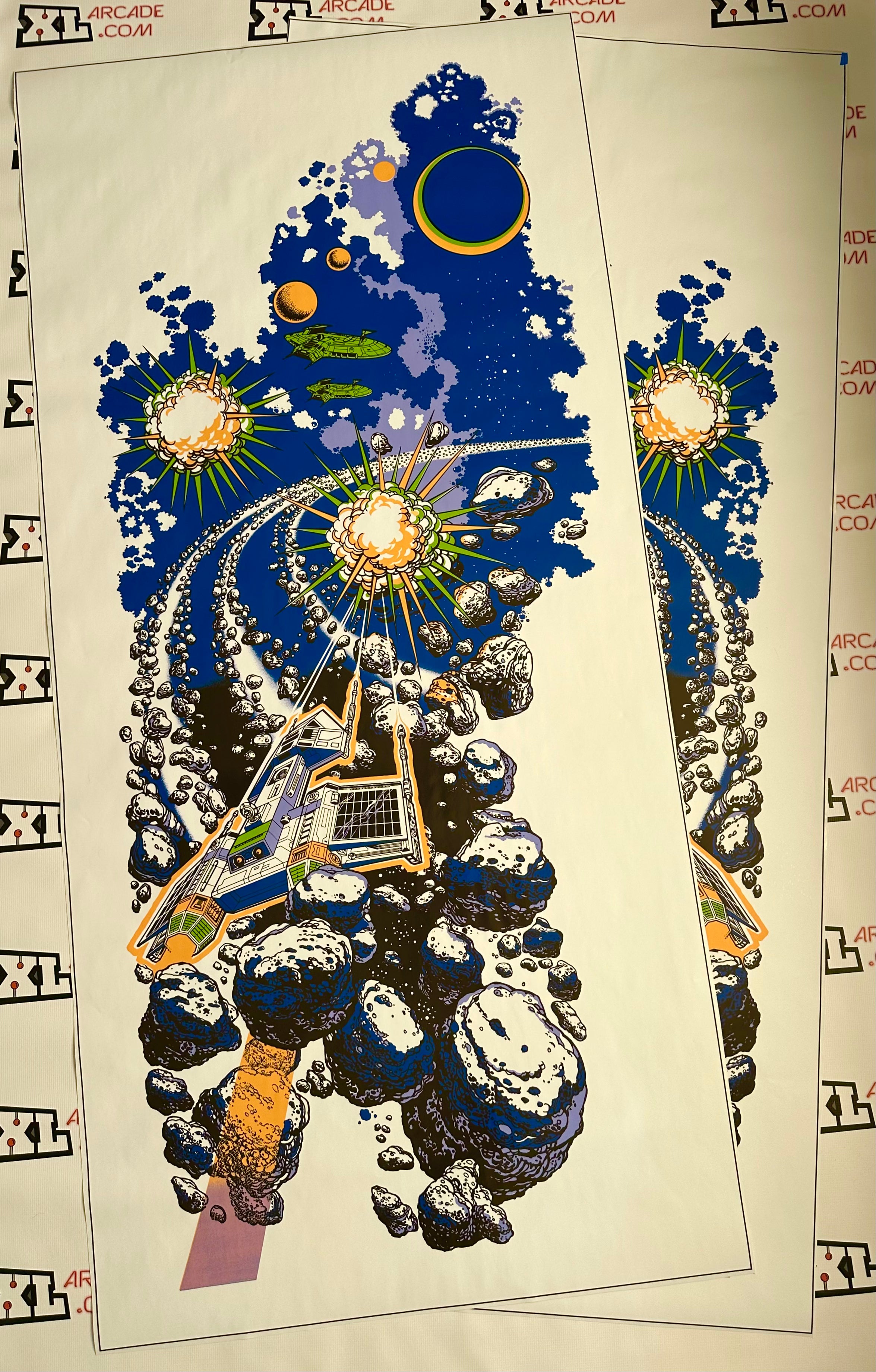 Arte lateral de lujo de asteroides