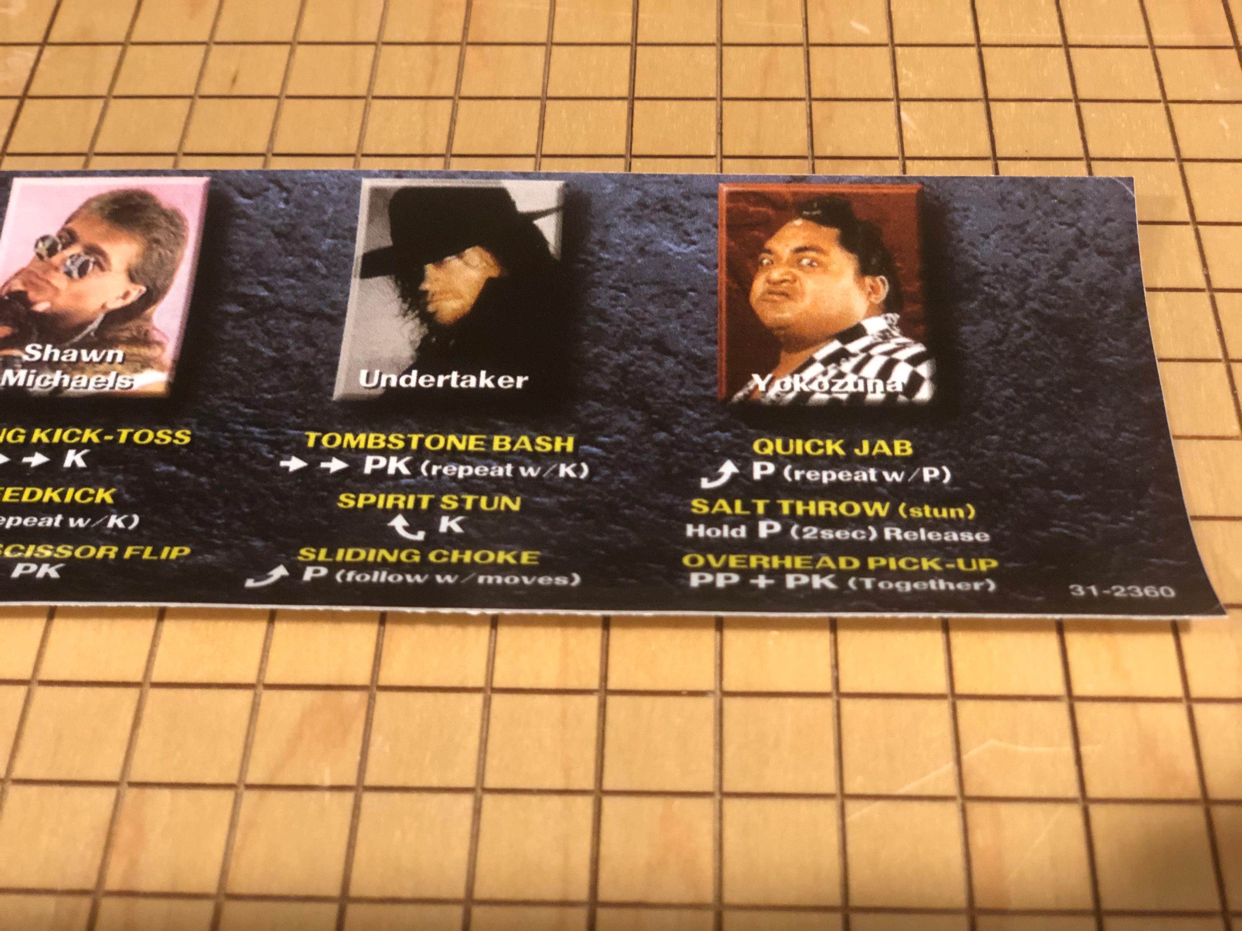 Tarjetas de instrucciones de Wrestlemania