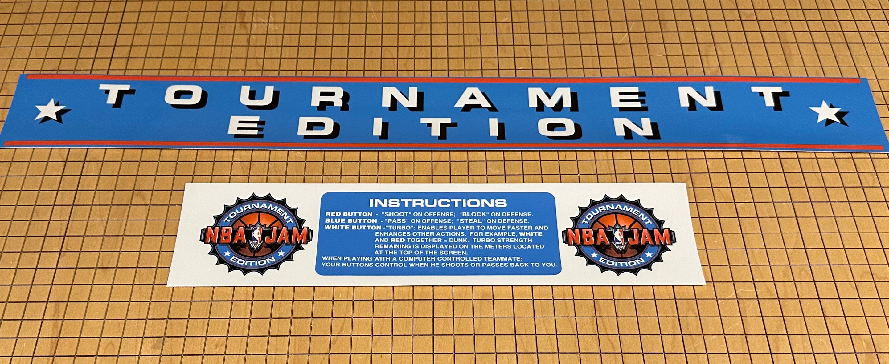 NBA Jam Tournament Edition Instruction Card