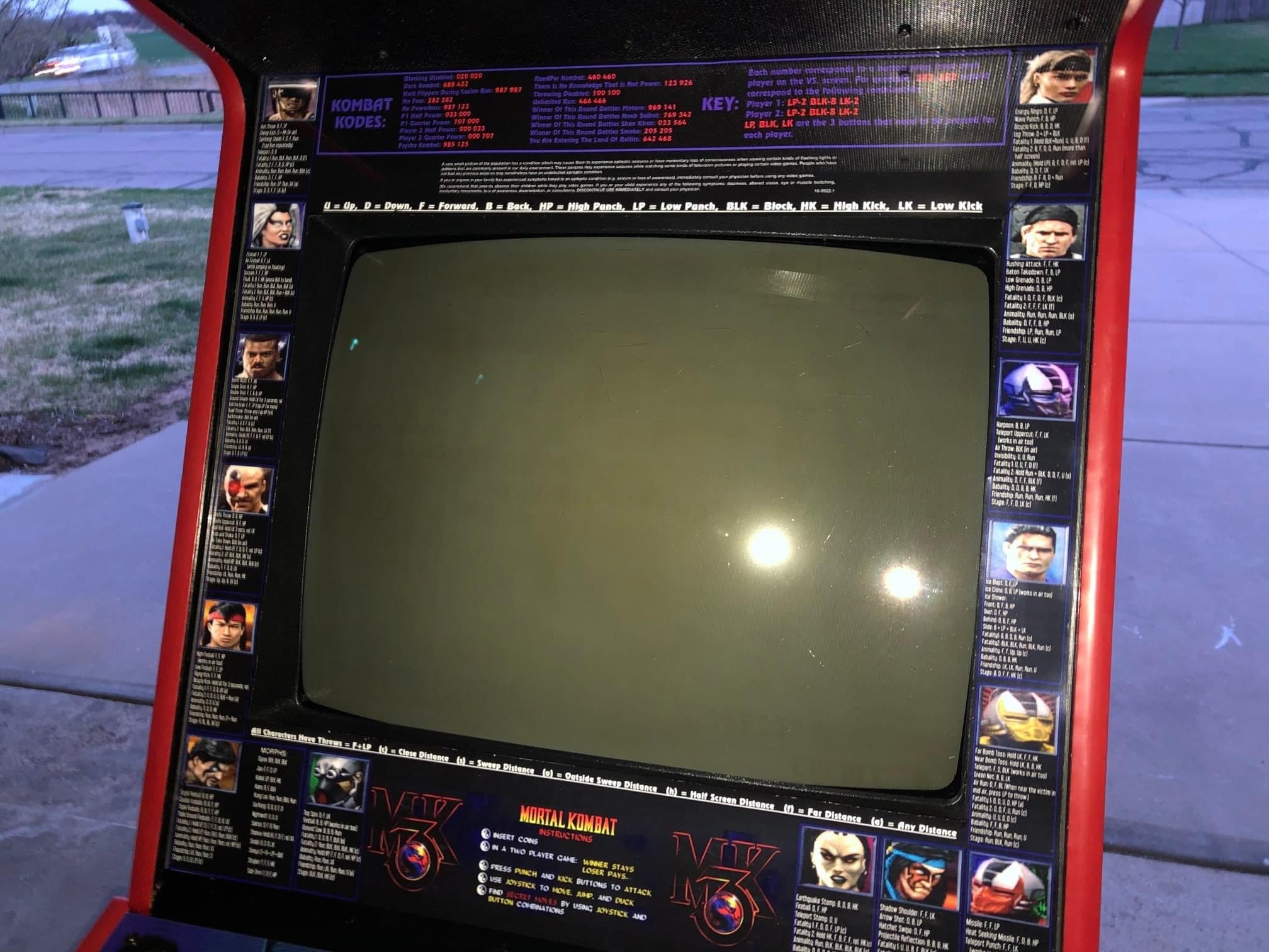 Mortal Kombat 3 Move List Bezel