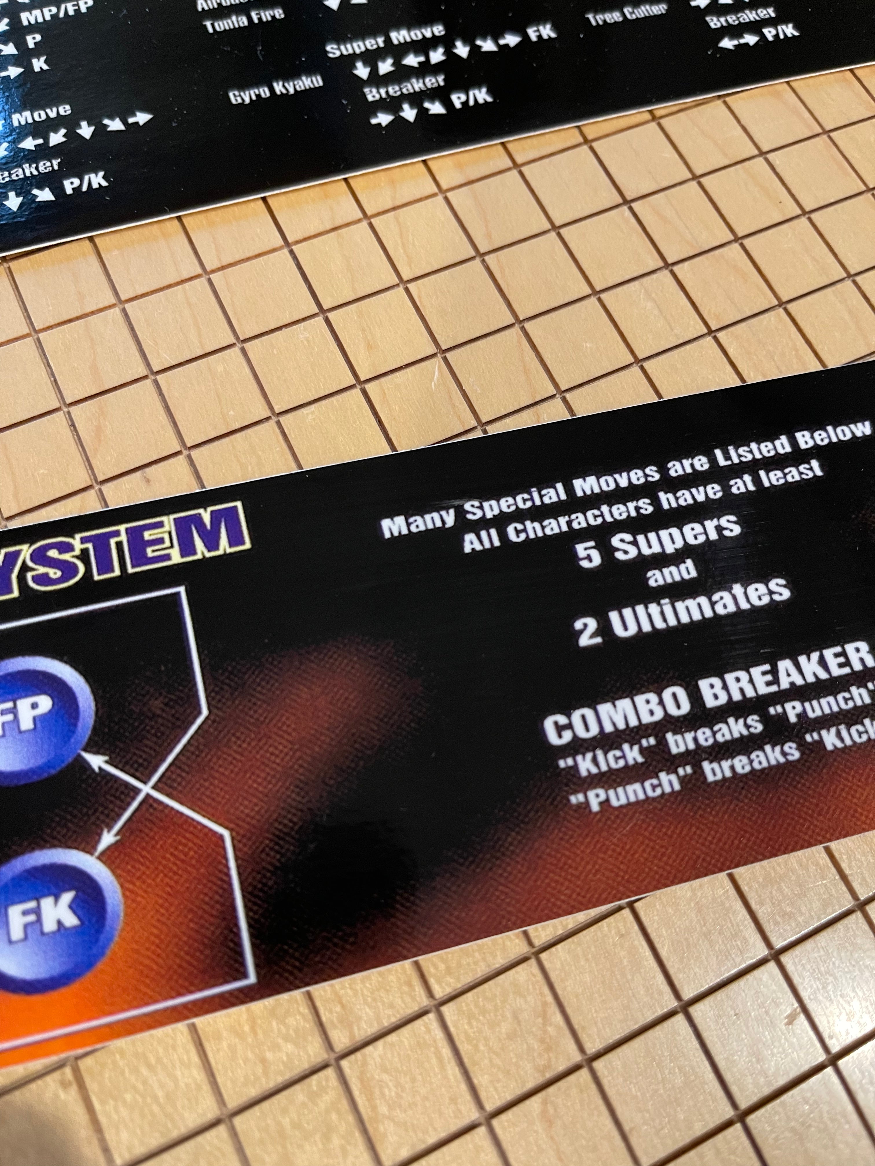 Carte d'instructions de Killer Instinct 2