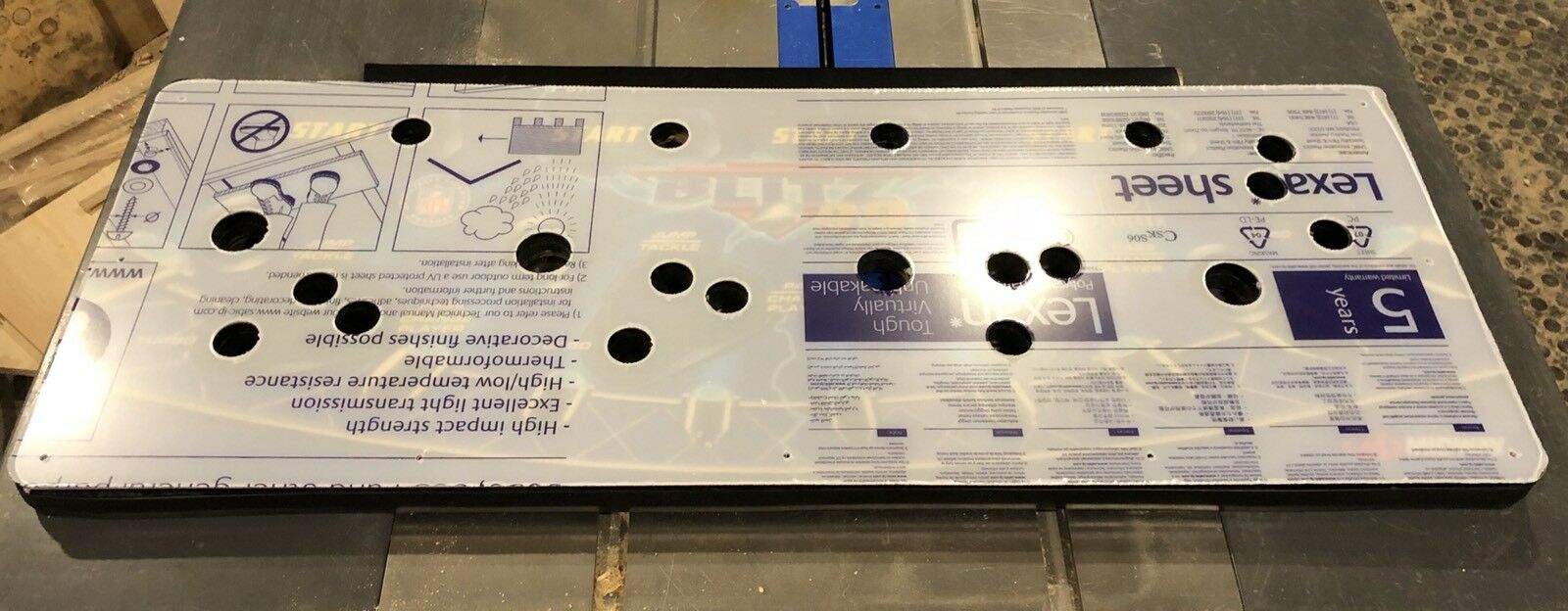 NFL Blitz 99 4 Player Lexan/Polycarbonate Control Panel Protector