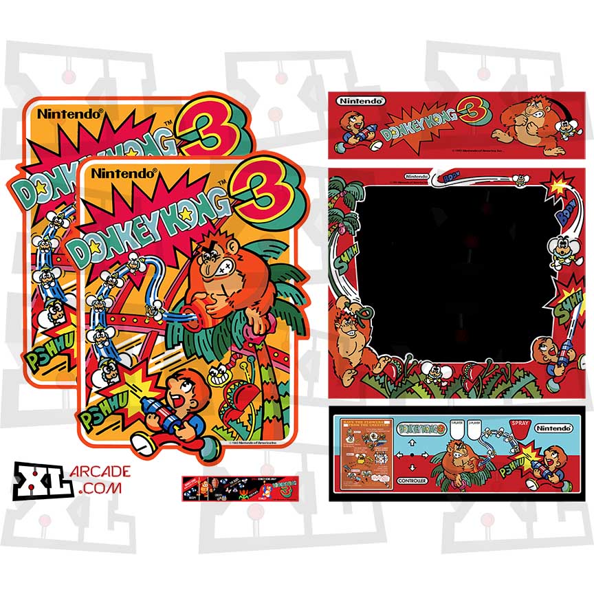 Donkey Kong 3 Complete Art Kit w/ Alternate CPO