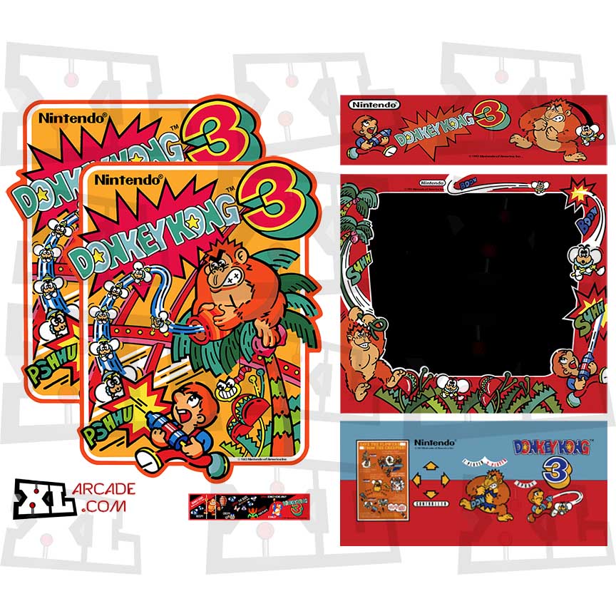 Donkey Kong 3 Complete Art Kit