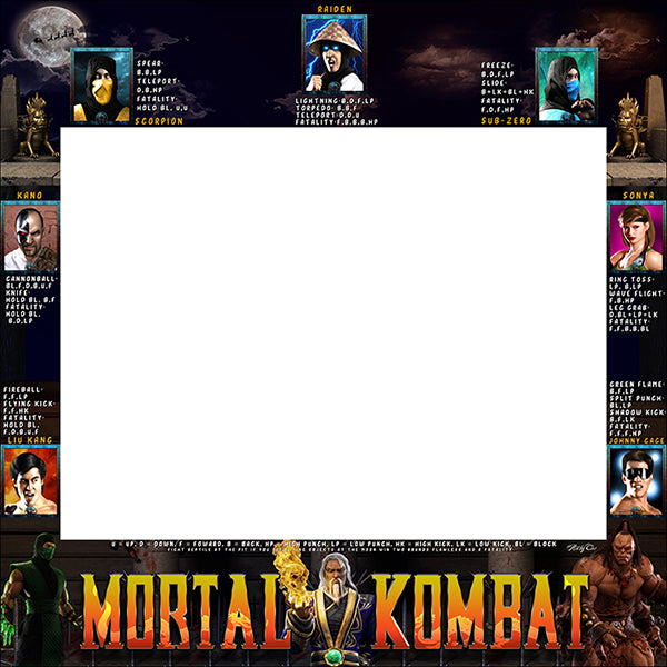 Mortal Kombat Move List Bezel Alternate