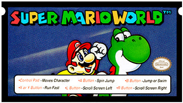 Nintendo Super System Super Mario World Marquesina