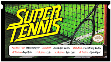 Nintendo Super System Super Tennis Marquee
