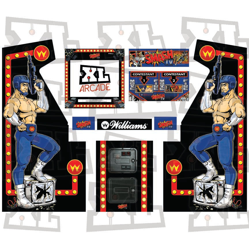 Smash TV Complete Art Kit for Midway fighter style cabinets
