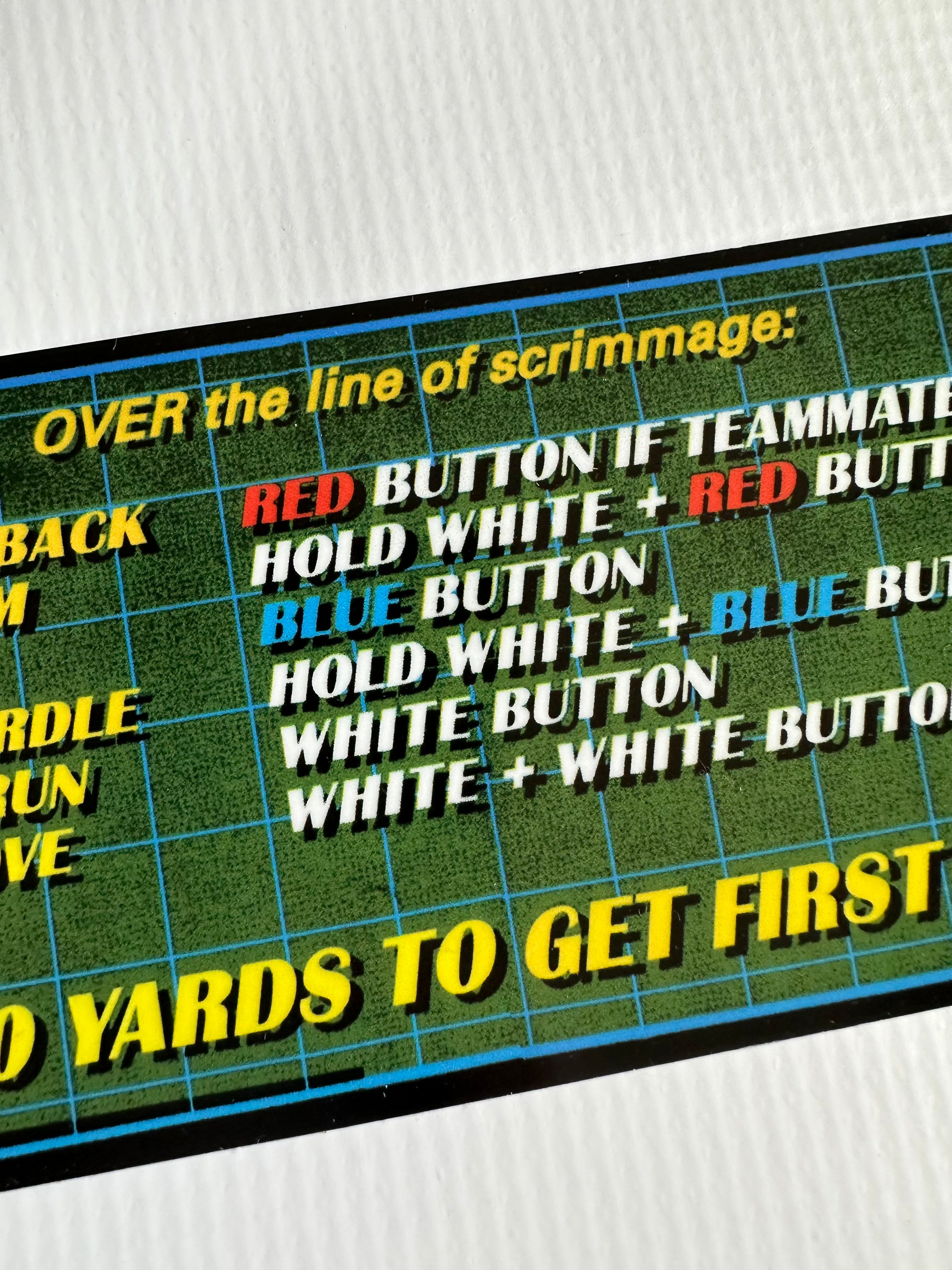 NFL Blitz Instruction Cards
