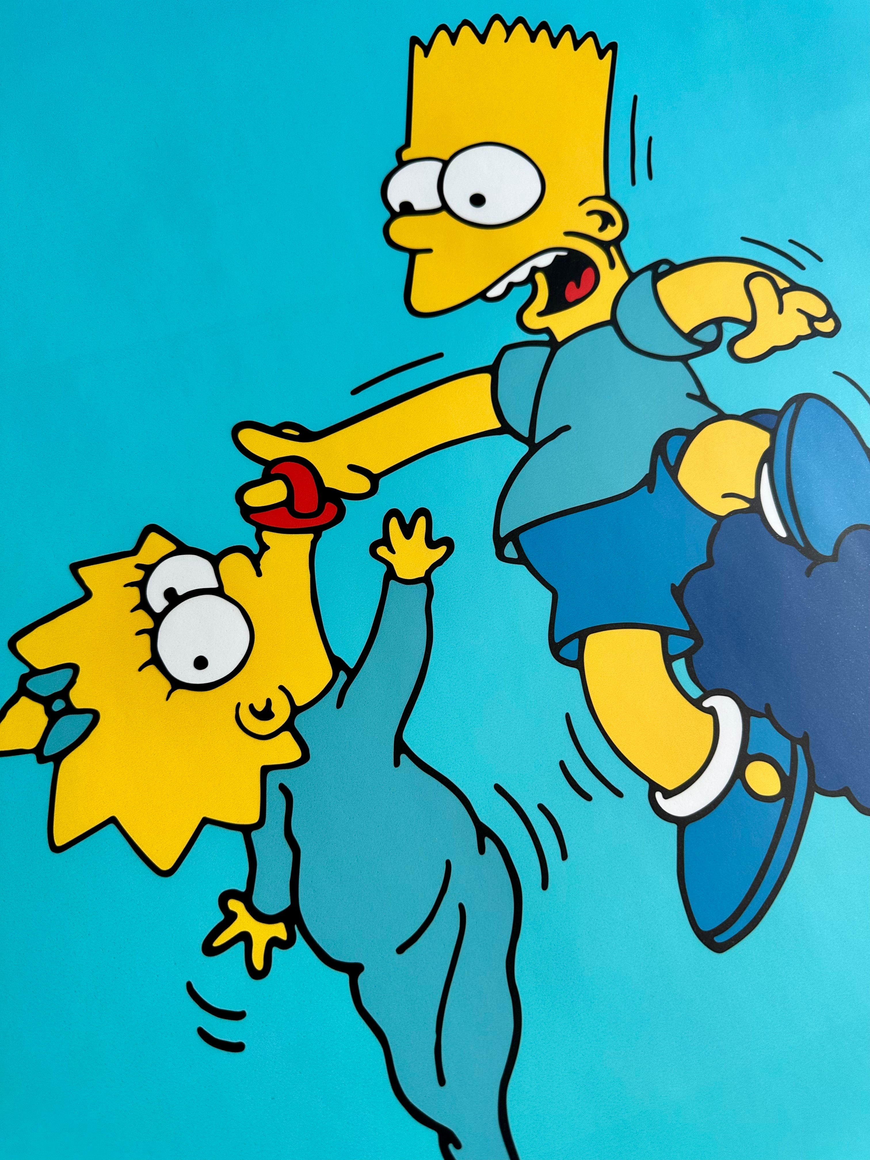 Arte lateral de Los Simpson con degradado