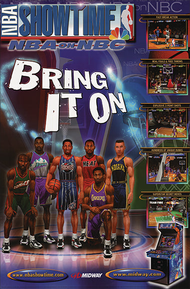 NBA Showtime NBA en cartel promocional de NBC