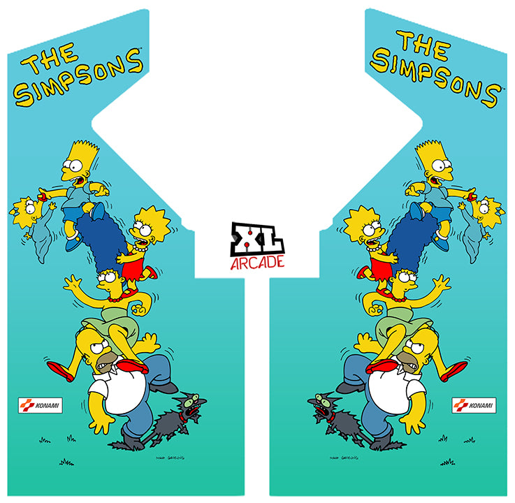 Arte lateral de Los Simpson con degradado