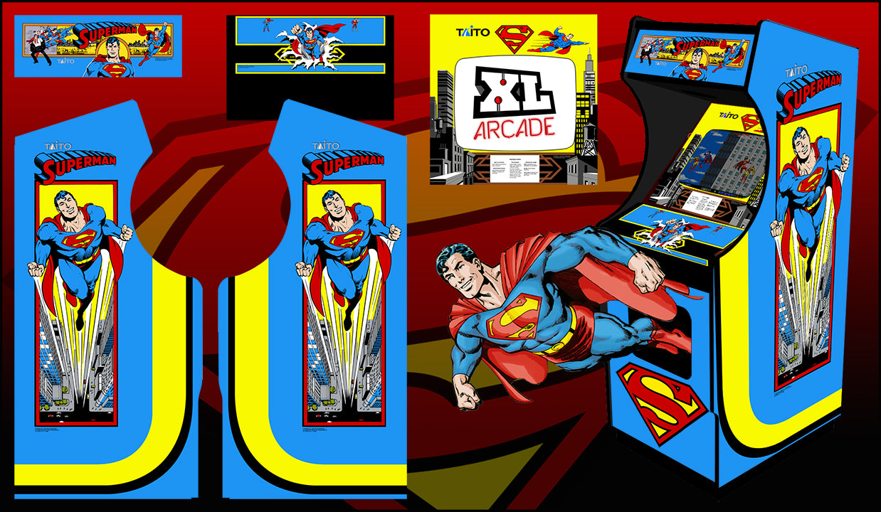 Kit de arte completo del gabinete Taito pequeño de Superman