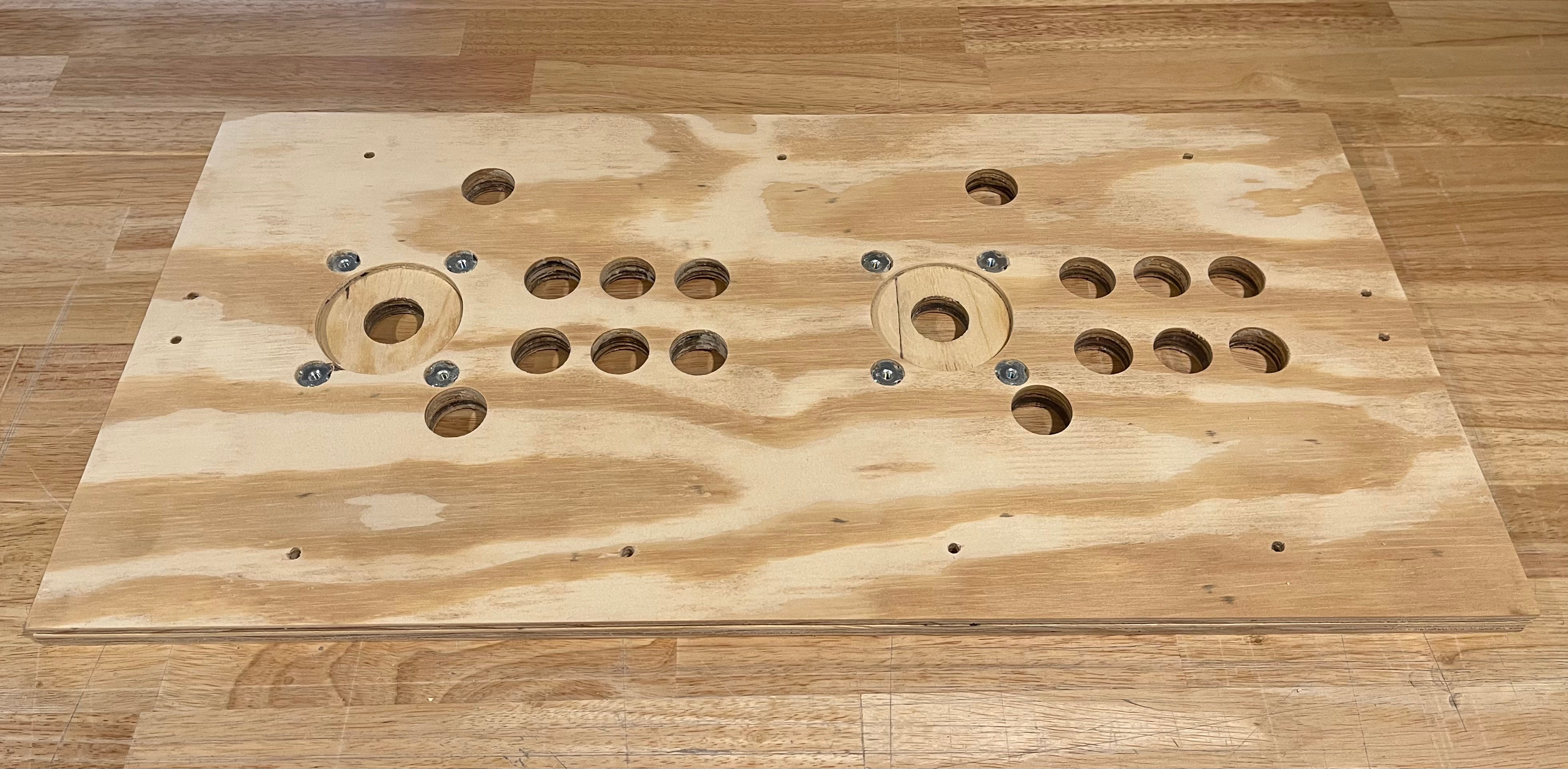 Mortal Kombat Style 7 Button Wood Control Panel