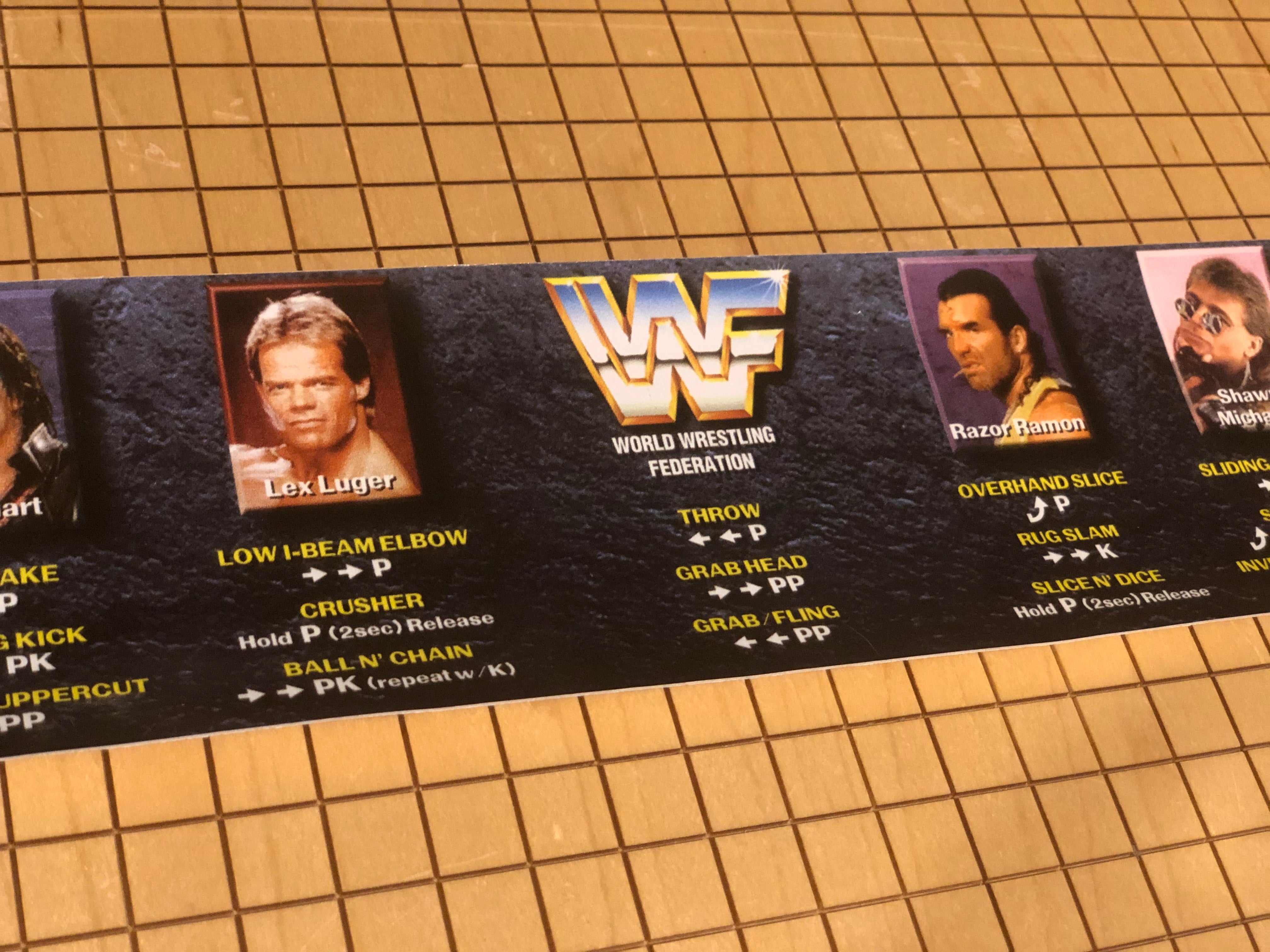 Wrestlemania Instruction Cards