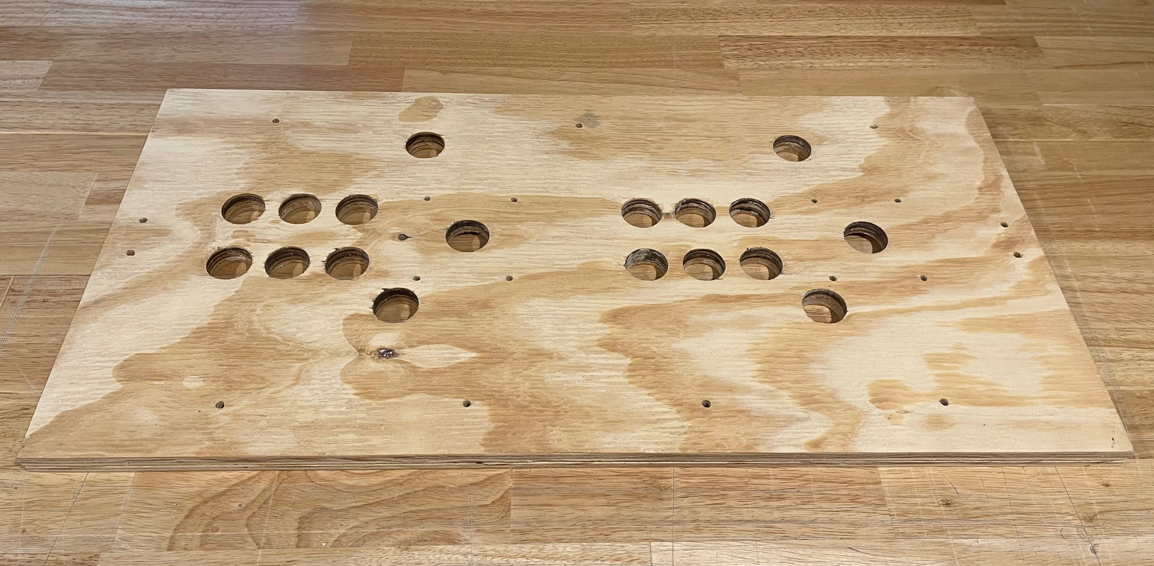 Mortal Kombat Style 7 Button Wood Control Panel